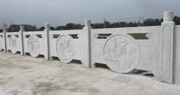 南宁芝麻白河道栏杆 石材栏杆