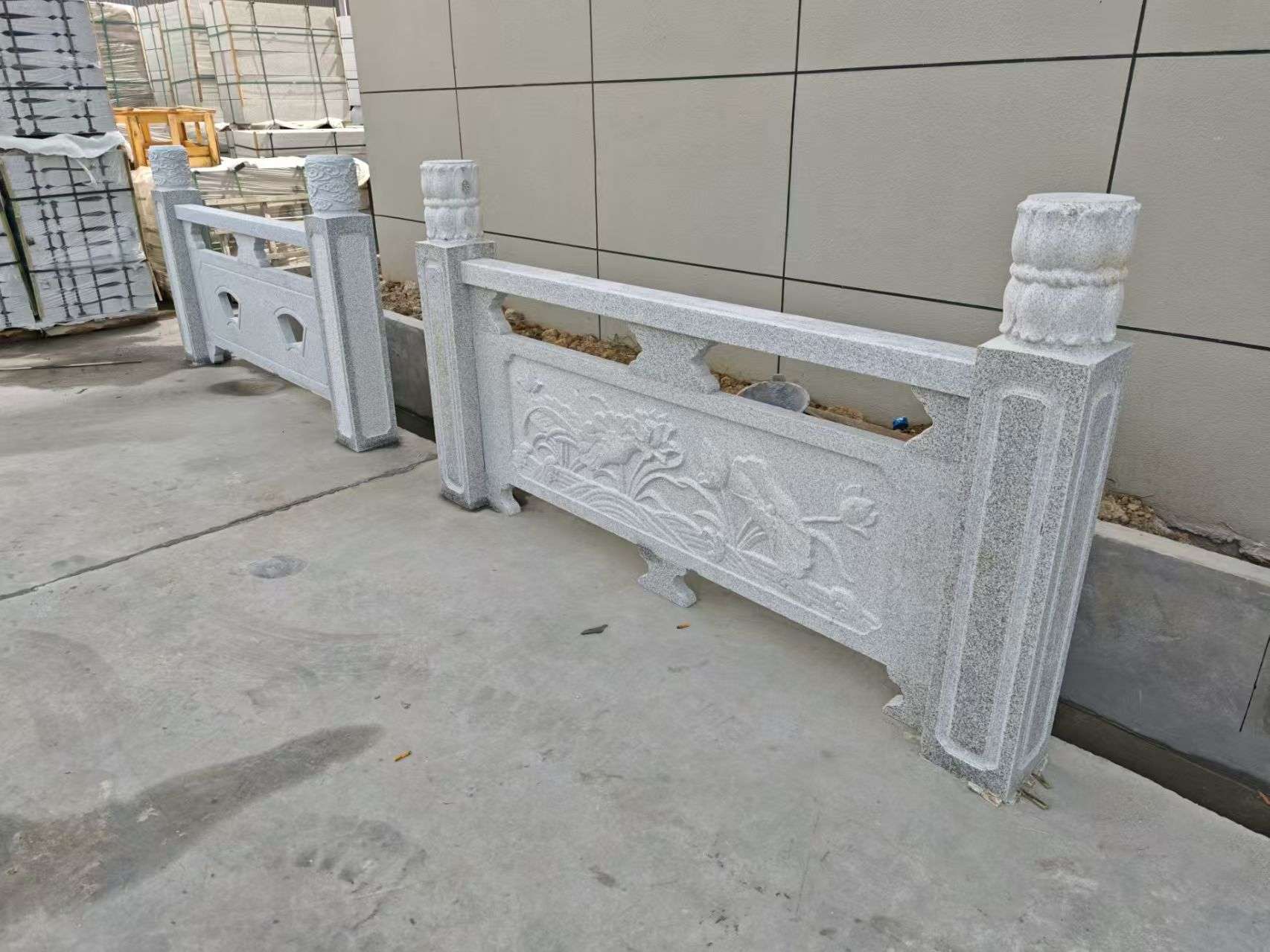 南宁芝麻白河道栏杆 石材栏杆